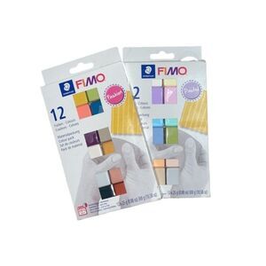 2 Packs of FIMO Modelling Soft Clay - Pastels & Fashion Palettes